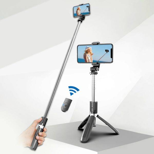 avec ladapteur de montage Bâton Réglable Télescopique Sans Pile Sans Bluetooth JETech Perche à selfie 